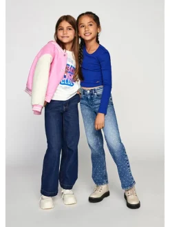 Jeans - Wide leg - in Dunkelblau
