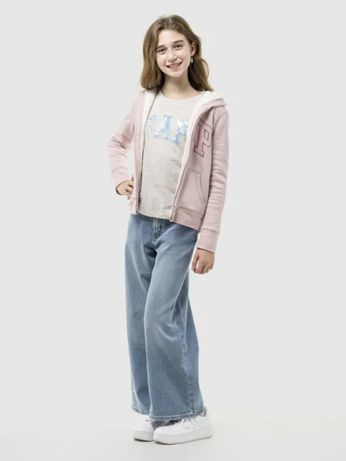 Jeans - Wide leg - in Hellblau