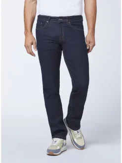 Jeans aus stretchigem Baumwollmix in Blau