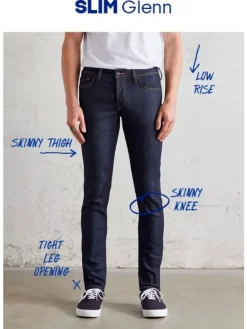 Jeans GLENN Skinny Tapered JJI GLENN ORIGINAL AM in Dunkelblau-2