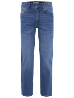 Jeans im verwaschenen Look in Blau