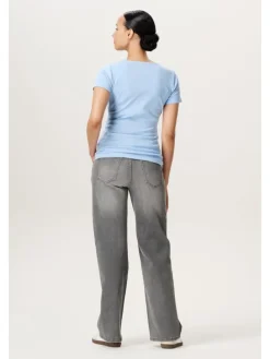 Jeans Weitem Bein Lemi in Grey Denim