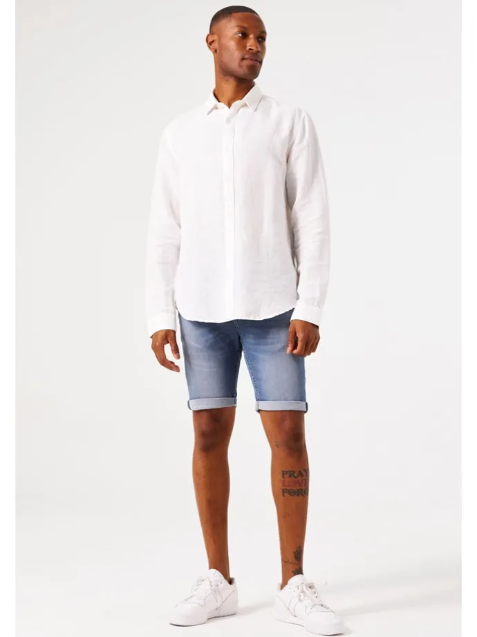 Jeans-Bermudas in Blau