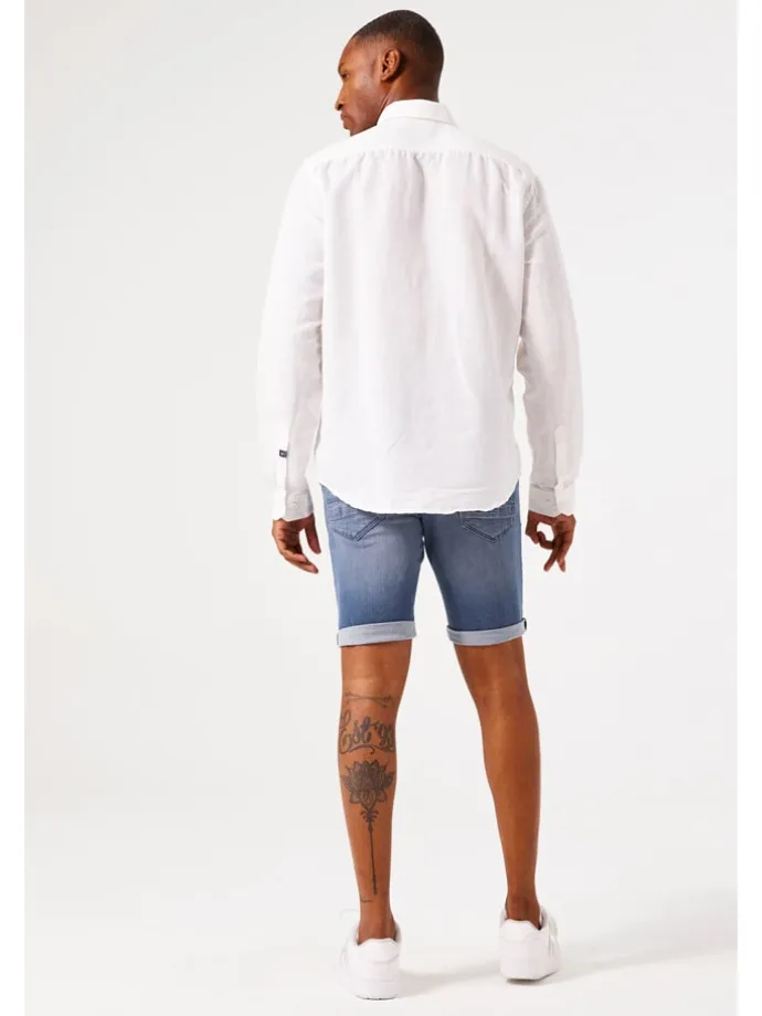 Jeans-Bermudas in Blau