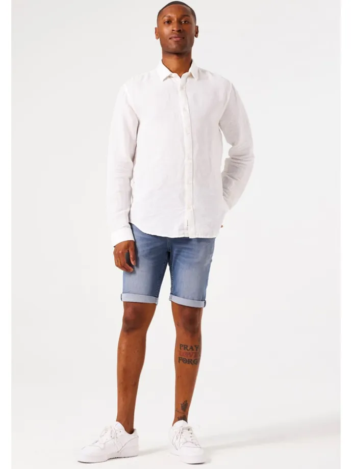 Jeans-Bermudas in Blau