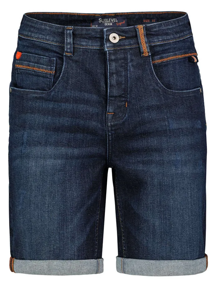 Jeans-Bermudas in Dunkelblau