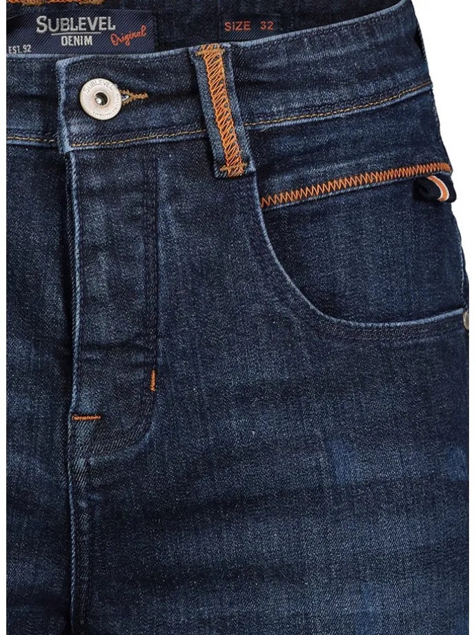 Jeans-Bermudas in Dunkelblau