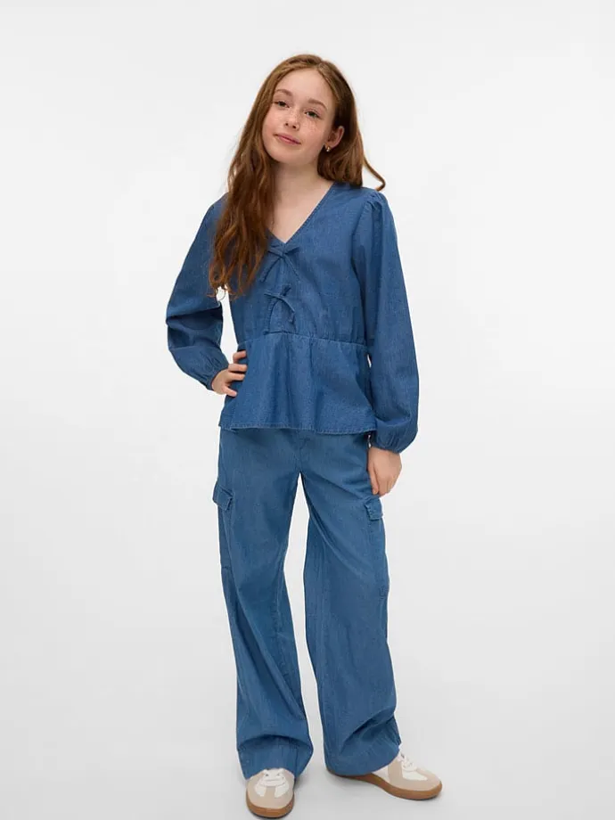 Jeans-Bluse "Demi" in Blau