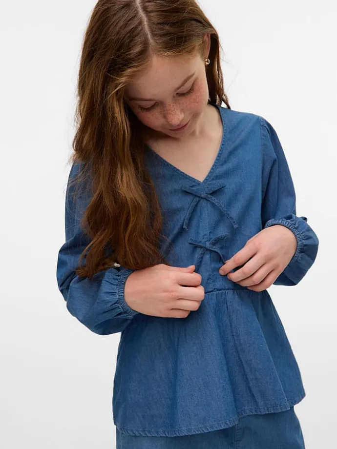Jeans-Bluse "Demi" in Blau