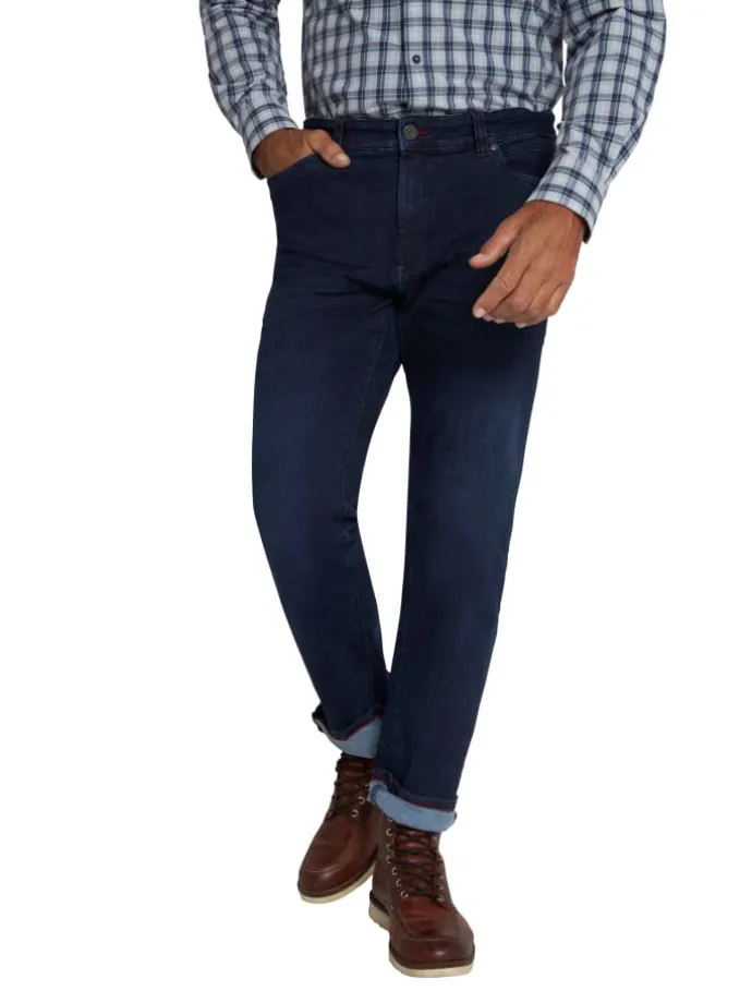 Jeanshose in dark blue denim