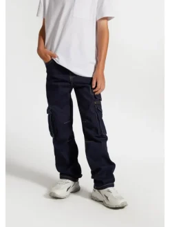 Jeanshose in dunkelblau