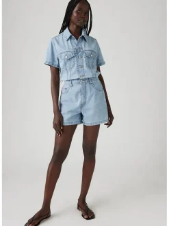 Jeans-Jumpsuit in Hellblau