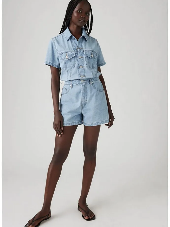 Jeans-Jumpsuit in Hellblau