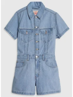 Jeans-Jumpsuit in Hellblau