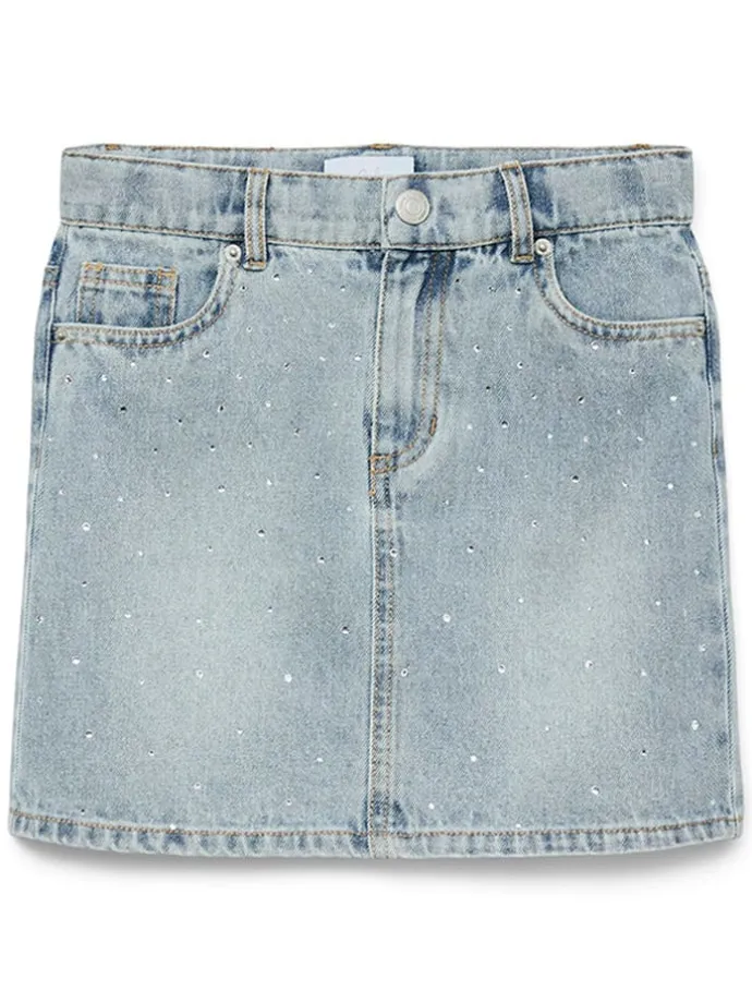 Jeansrock "Bling" in Hellblau