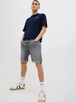 Jeans-Shorts in Grau