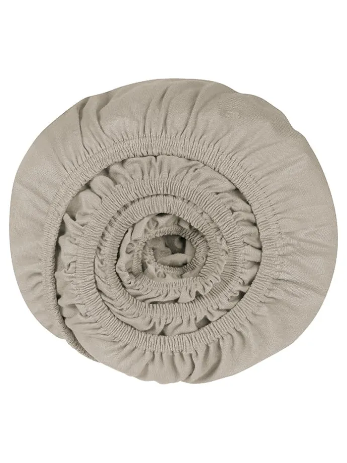 Jersey-Spannbettlaken in Taupe