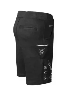 Jogginghose Design Trachten Lederhose Bermuda Shorts Kurz JOK4 in Schwarz