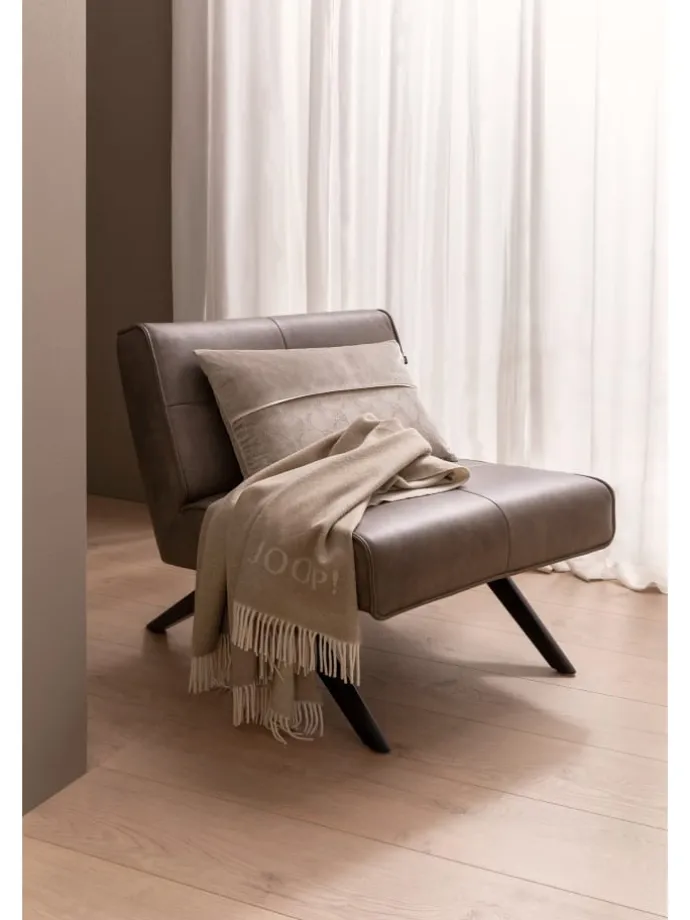 JOOP! FINE-DOUBLEFACE Plaid 130x180 cm, Creme-Natur