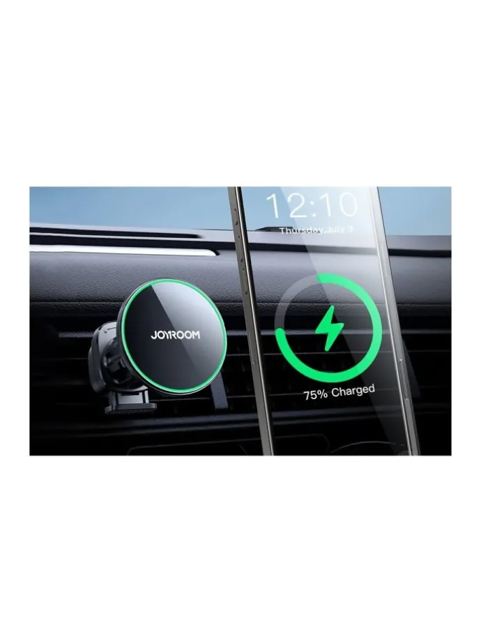 Joyroom Magnetische kabellose Autoladegeräthalterung schwarz