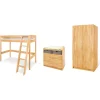 Jugendzimmer-Set Natura breit mit Hochbett, 3-tlg.