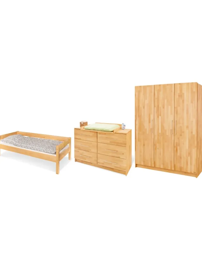 Jugendzimmer-Set Natura extrabreit groß, 3-tlg.