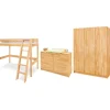 Jugendzimmer-Set Natura extrabreit groß mit Hochbett, 3-tlg.