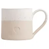 Jumbotasse "Herz" in Beige/ Weiß - 450 ml