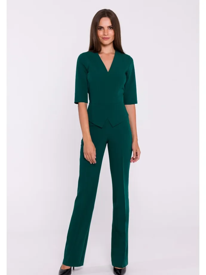 Jumpsuit in Dunkelgrün