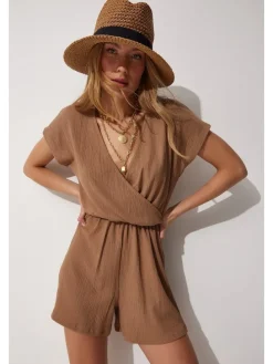 Jumpsuit in Helbraun