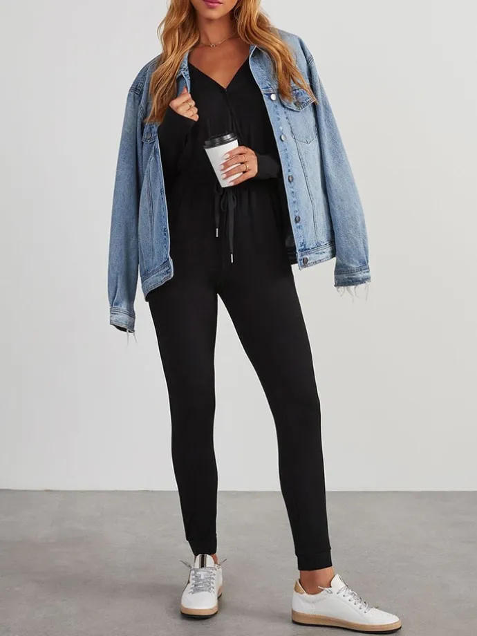 Jumpsuit in Schwarz