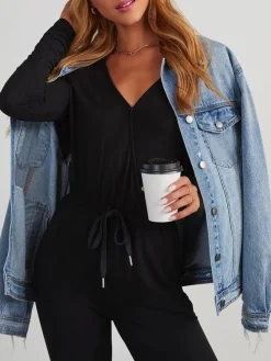 Jumpsuit in Schwarz