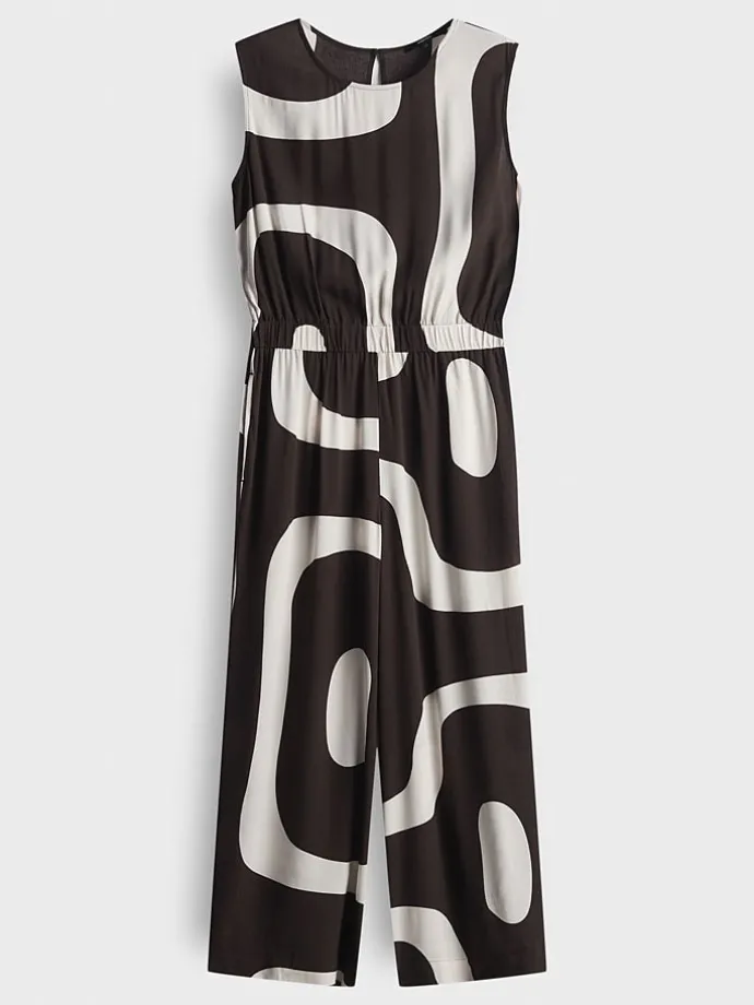 Jumpsuit in Schwarz/ Weiß
