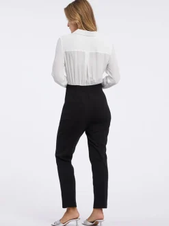Jumpsuit in Weiß/ Schwarz