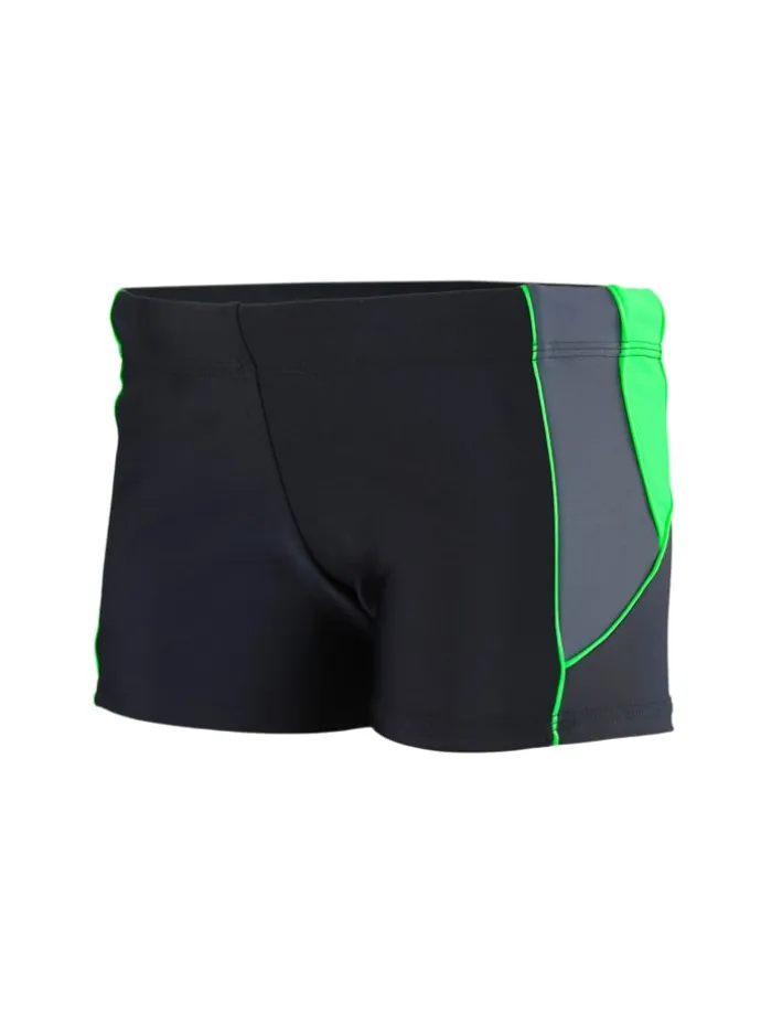Jungen Kurze Badehose mit Einsätzen Seitlich in grün