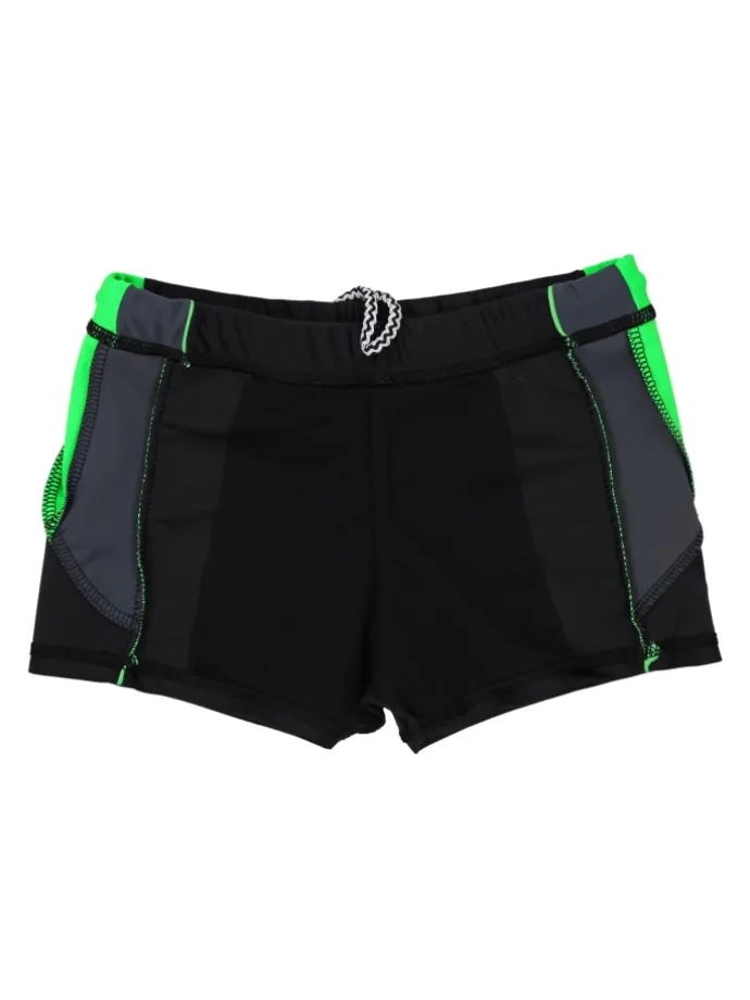 Jungen Kurze Badehose mit Einsätzen Seitlich in grün