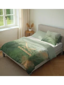 Jungle Bettwäsche, 135x200 cm in Grün