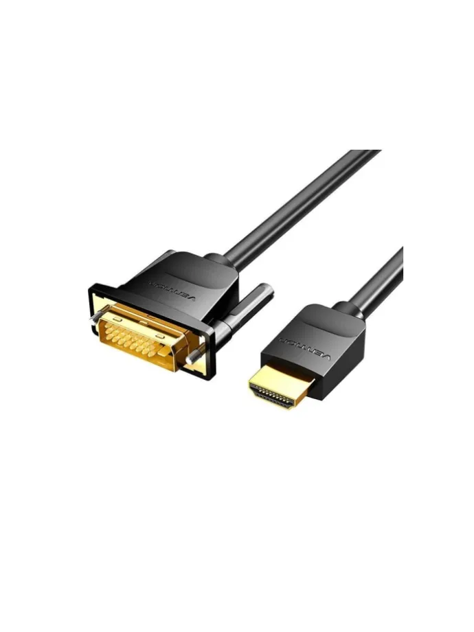 Kabel HDMI oder DVI (24+1) - HDMI-Kabel 1m, 4K 60Hz/ 1080P 60Hz - Schwarz
