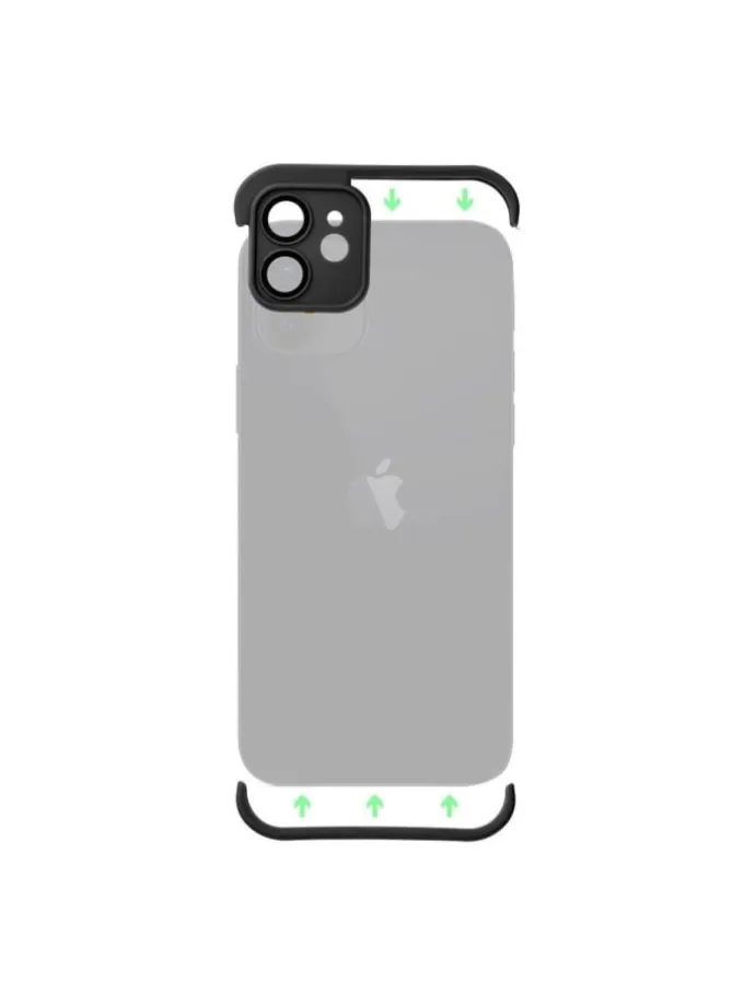 Kameraschutzhülle kompatibeliPhone 14 Pro MaxKanten- in Schwarz
