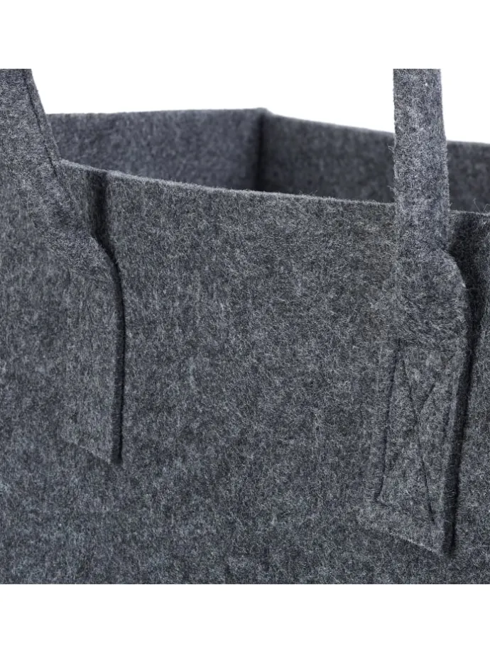 Kaminholztasche in Anthrazit