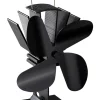 Kaminventilator in Schwarz - (B)13,3 x (H)19 x (T)10 cm