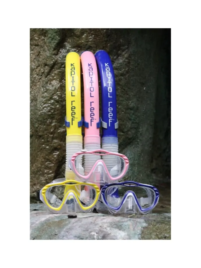 Kapitol Reef 2-teiliges Taucherset Schnorchel und Maske Profiqualität pink