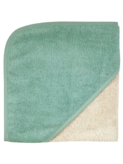 Kapuzenbadetuch 80 x 80 cm - Greige Eisb in blau,beige