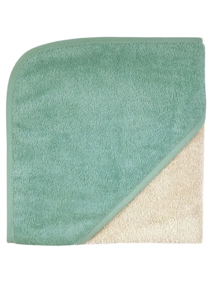 Kapuzenbadetuch 80 x 80 cm - Greige Eisb in blau,beige