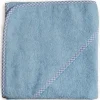 Kapuzenbadetuch 80 x 80 cm - Uni Blau in blau