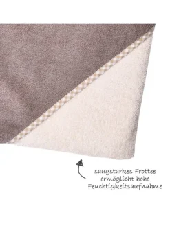 Kapuzenbadetuch 80 x 80 cm - Uni Natur H in beige,braun