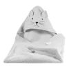 Kapuzenhandtuch Katze in Grau