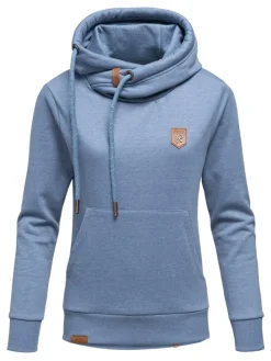 Kapuzenpullover AVERY in Blau Melange
