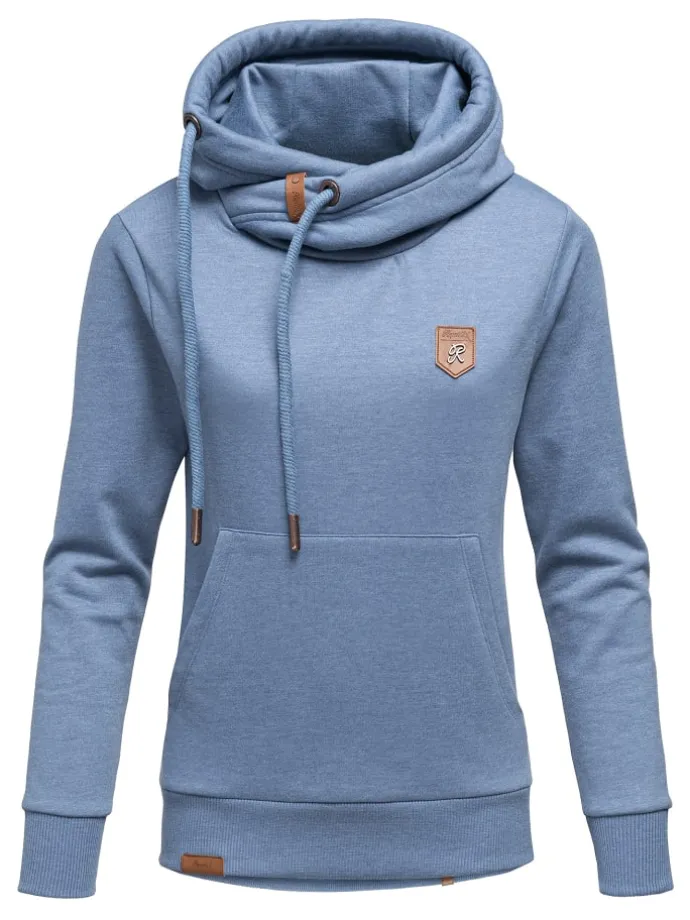 Kapuzenpullover AVERY in Blau Melange