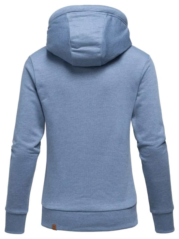 Kapuzenpullover AVERY in Blau Melange